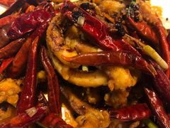 老干妈煸鱿鱼-吕氏疙瘩汤·私家菜馆(慈云寺店)