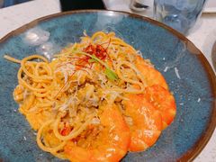芝士蘑菇鲜虾意大利面-BE BRIGHT KITCHEN(正佳广场店)