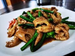 蒜苗炒大肠-胖子饭店(兴学弄店)