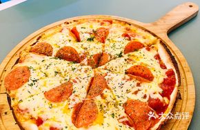 Thin-Crust Salami Pizza