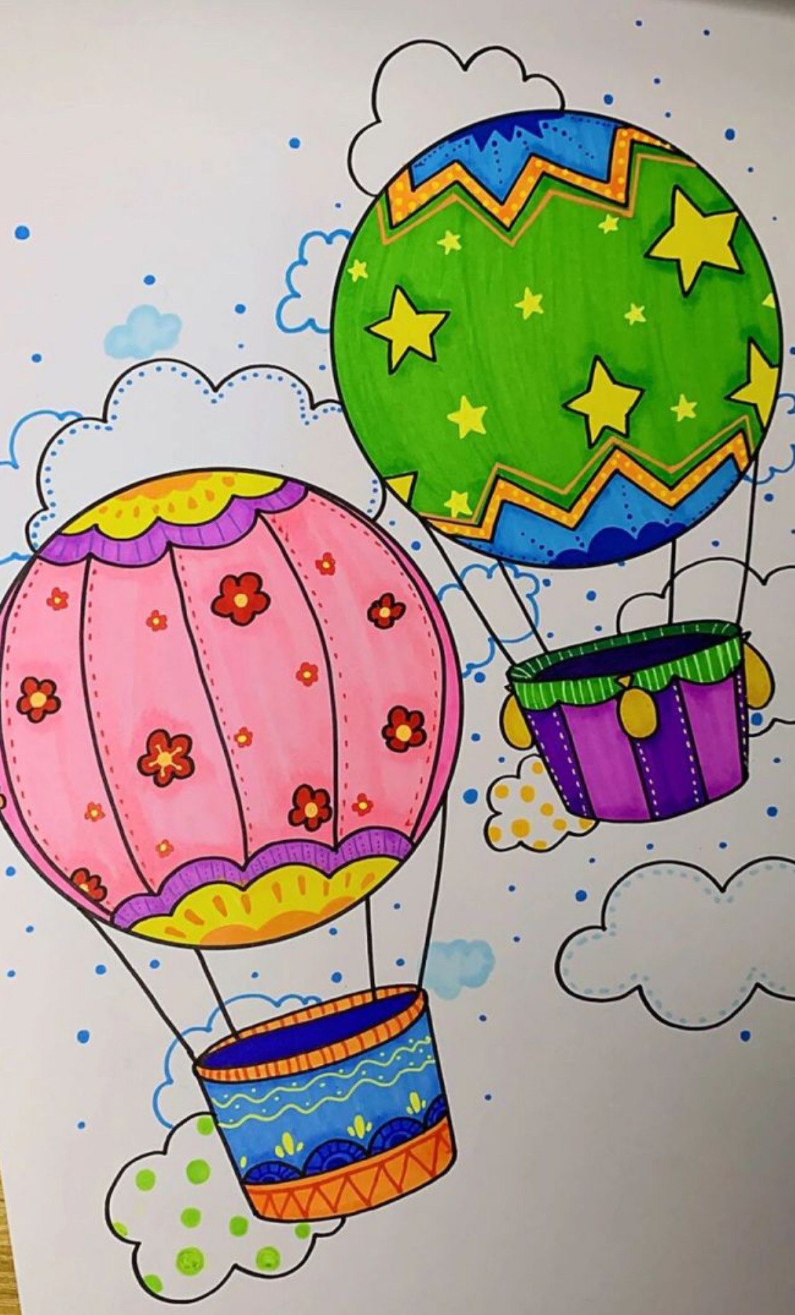 彩色的热气球,带着小画家的梦想飞起来啦