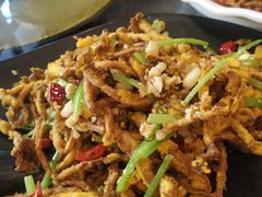 干煸茶树菇-刘胖子家常菜·蹄花焖藕(富安街店)