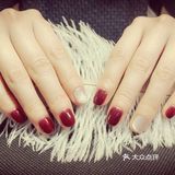 [爱心]新年红紫丁香搭猫眼[指甲油]穿戴美甲