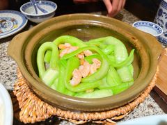 虾仁玉带丝瓜-南京大牌档(二七万达店)