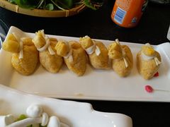 蟹籽金福袋-大匠工房古船木艺术餐厅·猪肚鸡专门店(长白仙岛店)