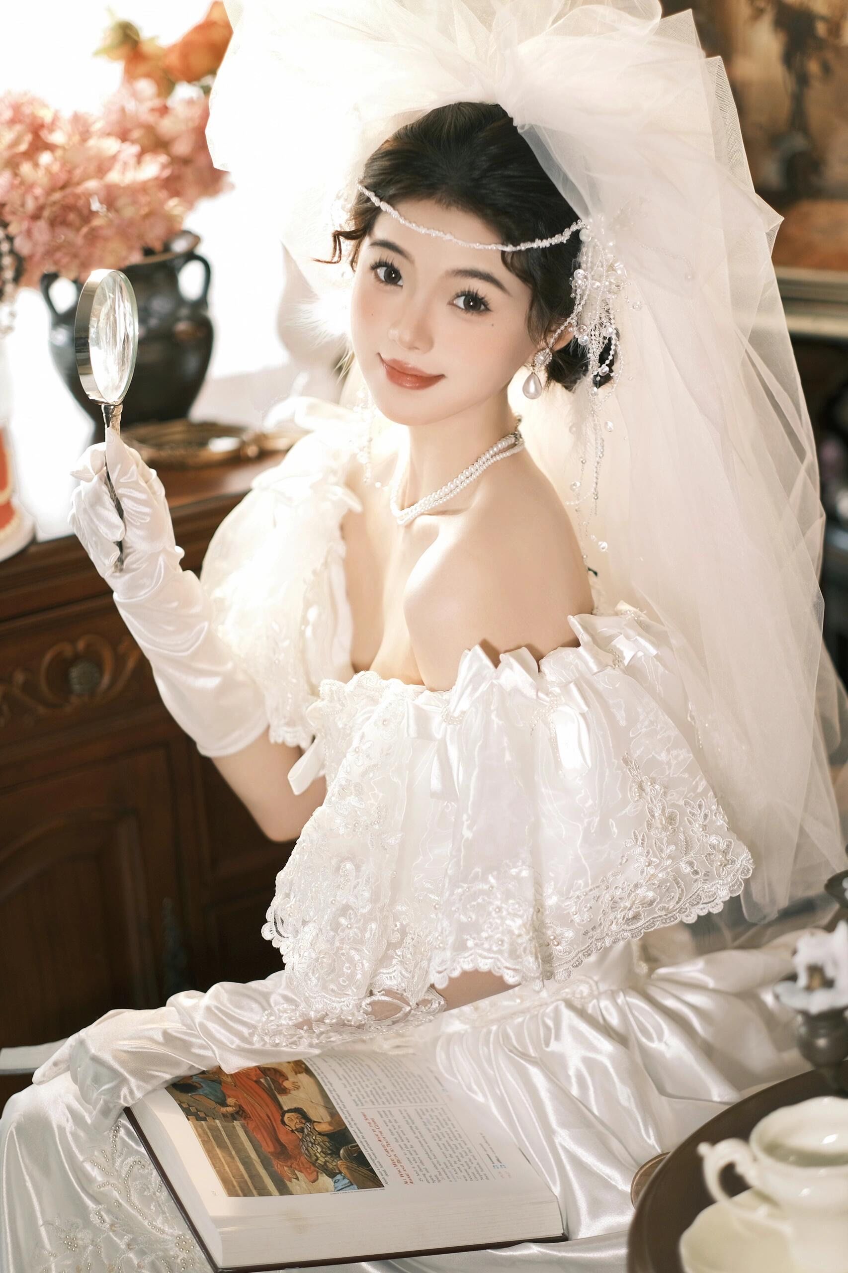 复古婚纱单人写真「华南美人计·艺术写真定