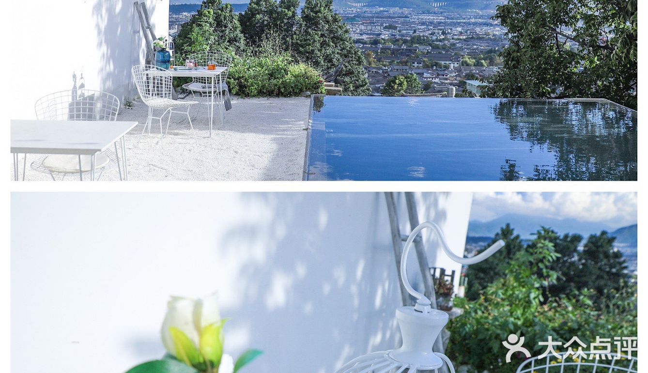 · 民宿在丽江古城北门坡的山顶，视野很好