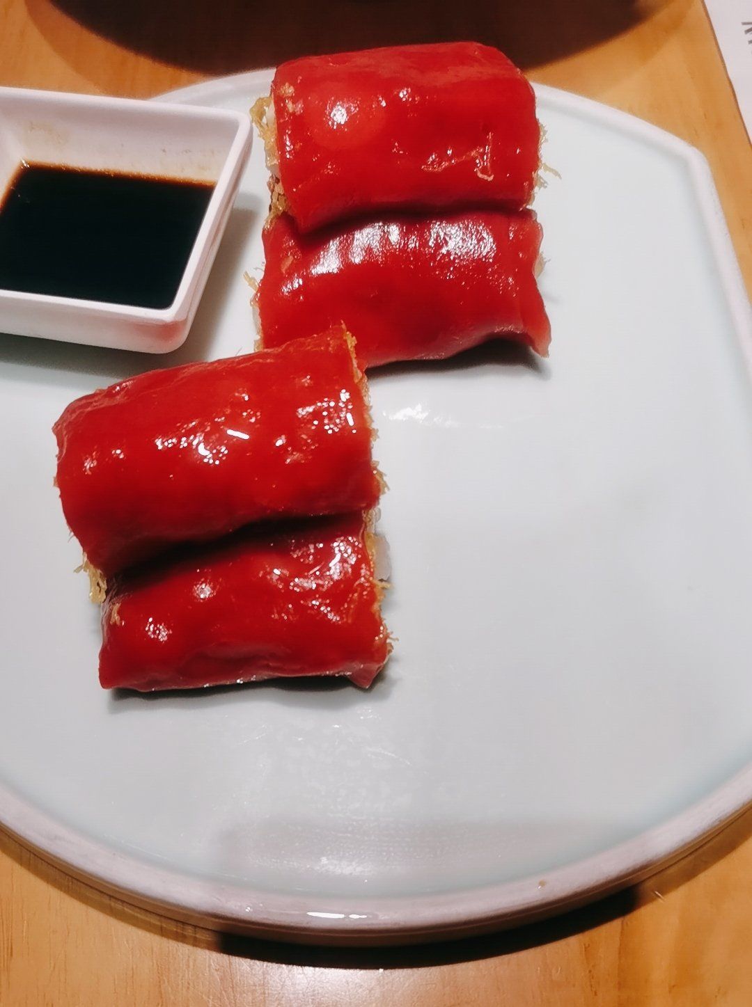 这个红米虾肠粉特别好吃也好看,拍个图片大家欣赏下