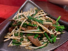 韭菜炒猪肝定食-纪州豚骨酱油拉面(锦延路店)