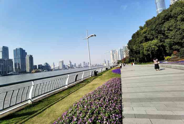 老白渡滨江绿地-"记得这条步道也是开了没几年,现在开放后,.