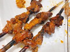 红柳木羊肉串-小桂林烧鸽子