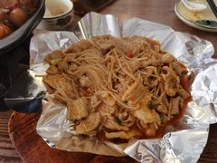 铁板里脊金针菇-明海妈妈菜(大连外国语学院店)