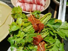 香菜牛肉-四小区火锅·巷子里的重庆火锅(花照壁店)