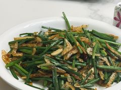 韭菜炒虾皮-杨记海鲜楼(三门黑金冠店)