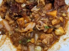 -陕北农家小吃风干羊肉剁荞面