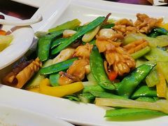 兰豆烧肉炒土鱿-潮喜竹溪荔湖酒家(荔枝湾店)