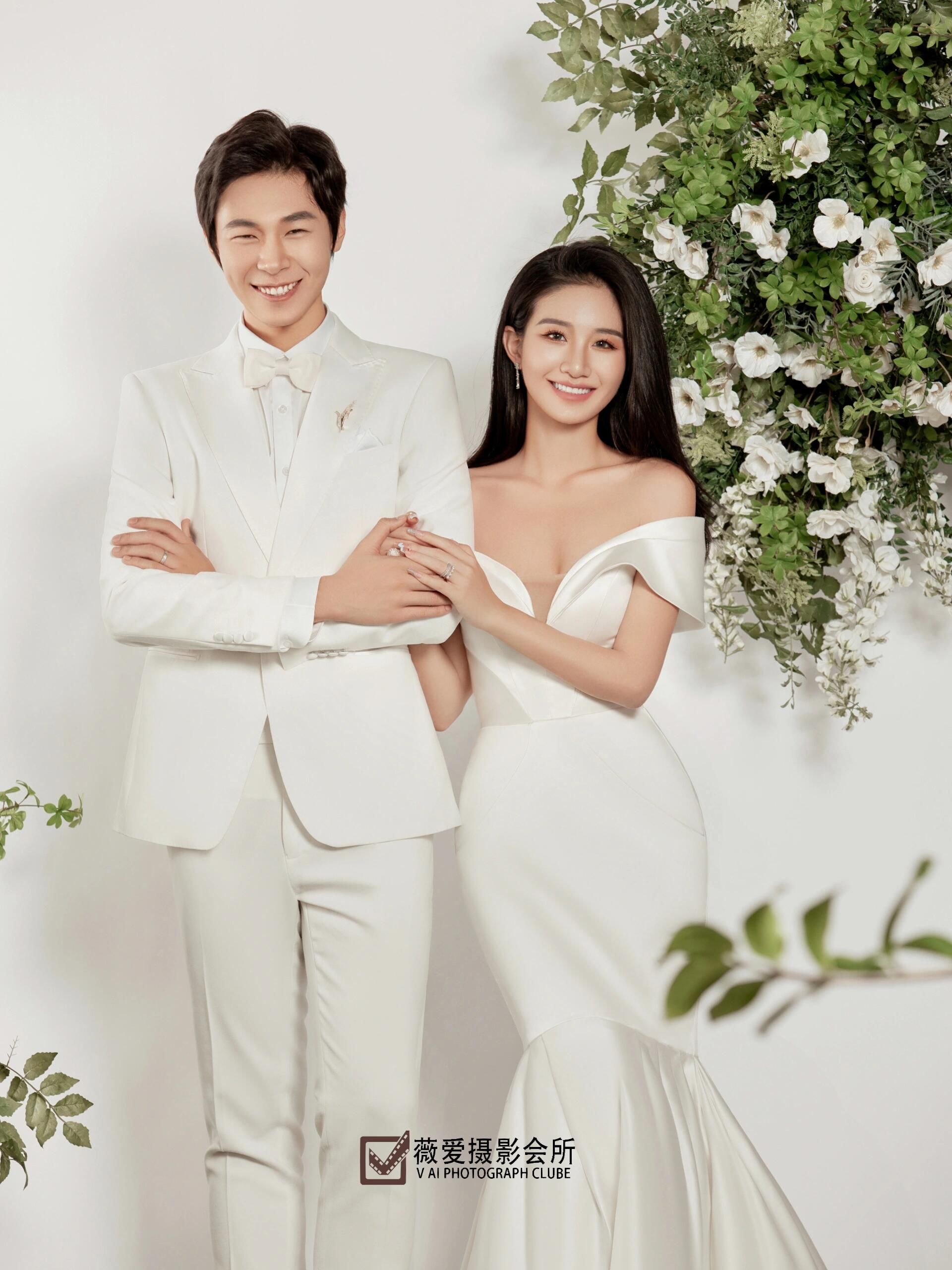 青岛婚纱照97韩系简约风格泰裤辣6015