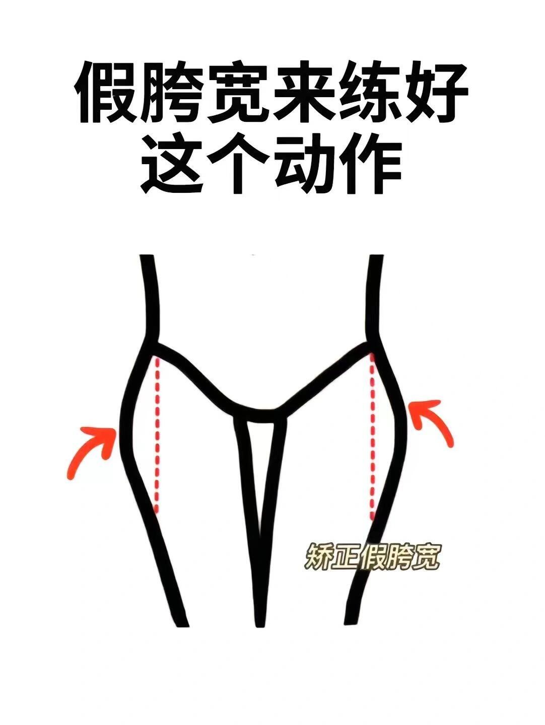 假胯宽的姐妹来练好这个动作