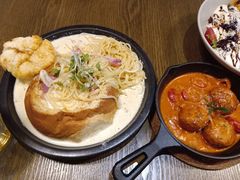 面包奶油意面-机器人火炉披萨