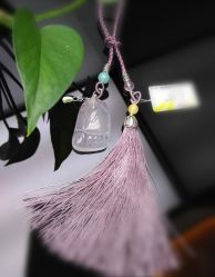 天然玉白晶知足常乐挂件-珍石轩天然水晶世家(南山京基百纳广场店)