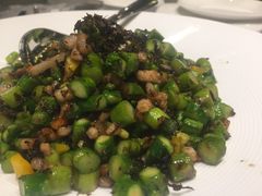 榄菜肉沫炒芦笋-北京泰富酒店-柏景轩中餐厅