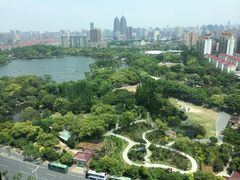 窗外长风公园全景-上海新发展亚太JW万豪酒店
