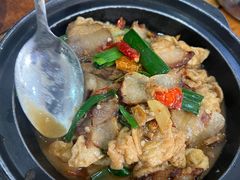 油豆腐炒五花肉-南雄雄州土菜餐厅(粤北大厦店)