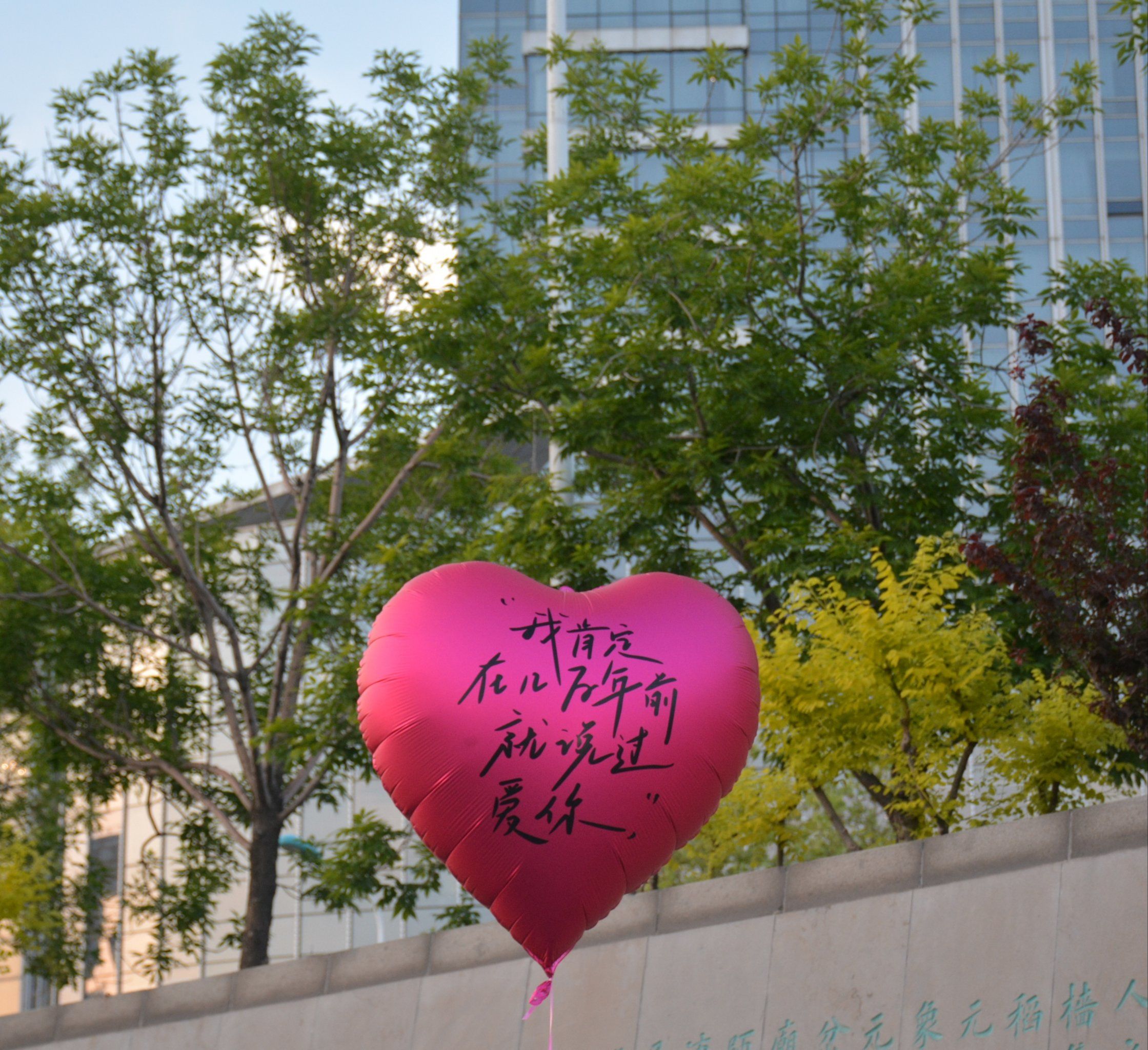 爱心气球的浪漫告白