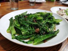 豆豉鲮鱼油麦菜-潮粥馆(长江花园店)