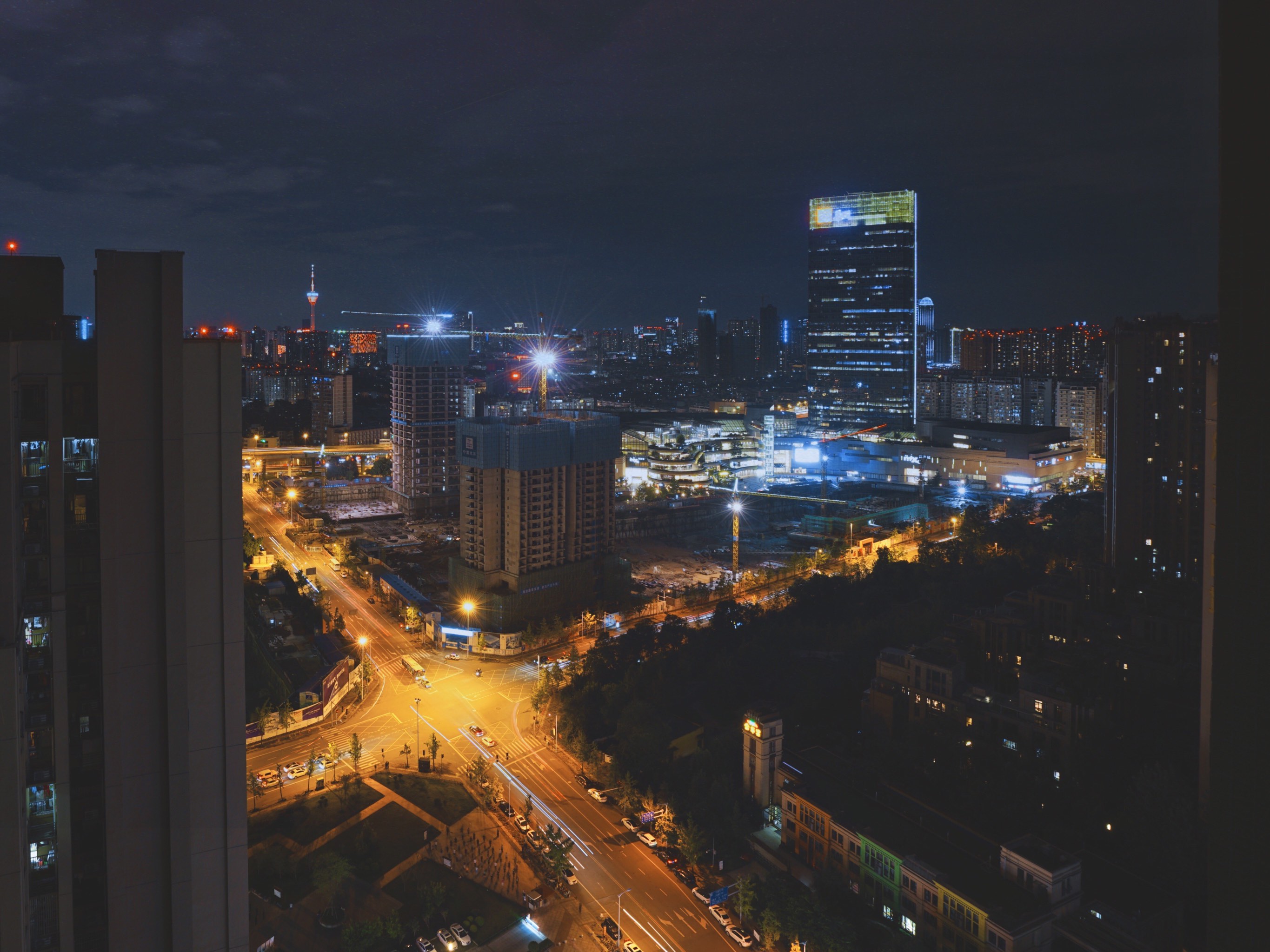 楼顶照片 夜景图片