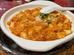 番茄虾仁烩豆腐-百花人家(门城水岸店)