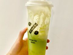 手舂绿宝瓜奶缇-百分茶(苏州中心商场店)