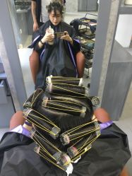 过程....哈哈哈-INS羽毛接发·巴黎画染