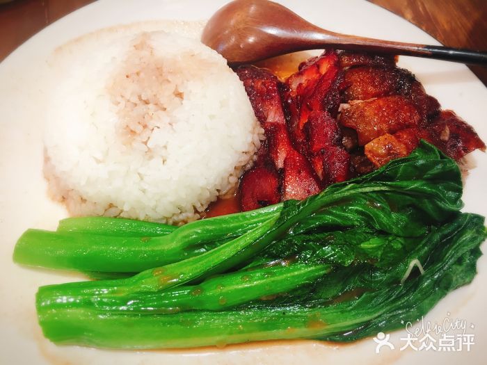 叉烧烧鹅双拼饭