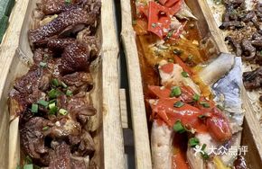 Fresh Bamboo Tube Steamed Duck