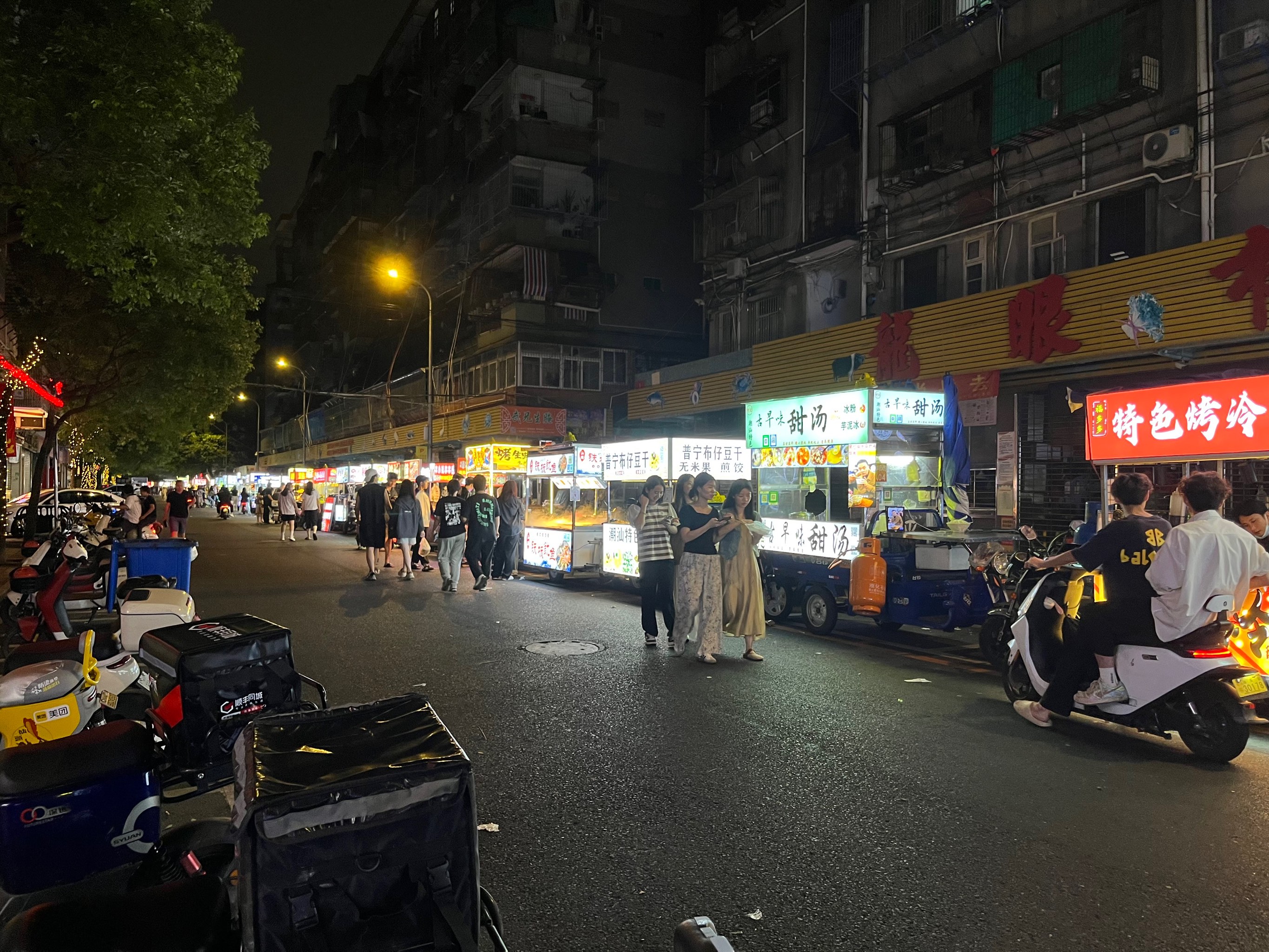 夜市照片真实路边照片图片