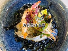 香煎海鲜芝士墨鱼汁面-拾挚扒房(招商花园城店)