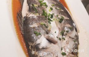 Chicken Stock and Huangjiu Steamed Sea Bass