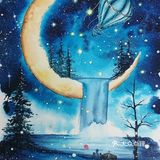 水彩🈷️夜的绘画，简直是美轮美奂💗💗