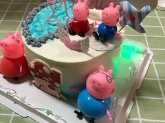 -咖咖熊蛋糕定制·蓝风车动物奶油