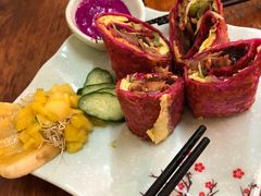 火龙果卷饼-甘味食堂(素食料理/蔬食料理/恆春美食)