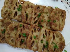 鹅干酱酿煎藕夹-金陵精菜馆