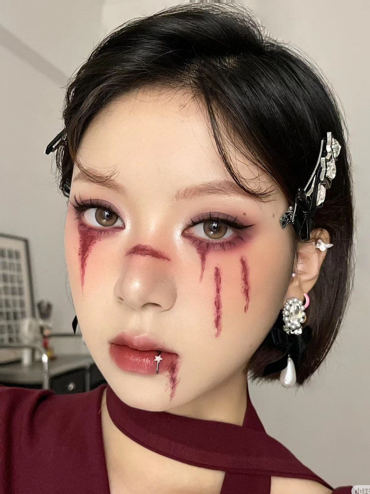 万圣节妆容🩸浴血丧感吸血鬼🩸 万圣节