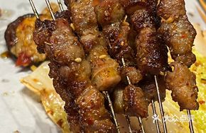 Charcoal-Grilled Lamb Skewers