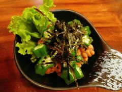 秋葵拌纳豆-百步拉面