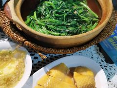 啫啫虾酱空心菜-熠盛粤味(永康路店)