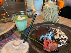绿茶拿铁咖啡-Cafe Rooftop Cheongsapo