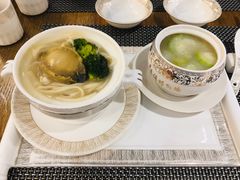 鲍鱼捞伊面+丝瓜炖大骨汤-李清佛跳墙|福建省十大名厨之首(后江埭店)