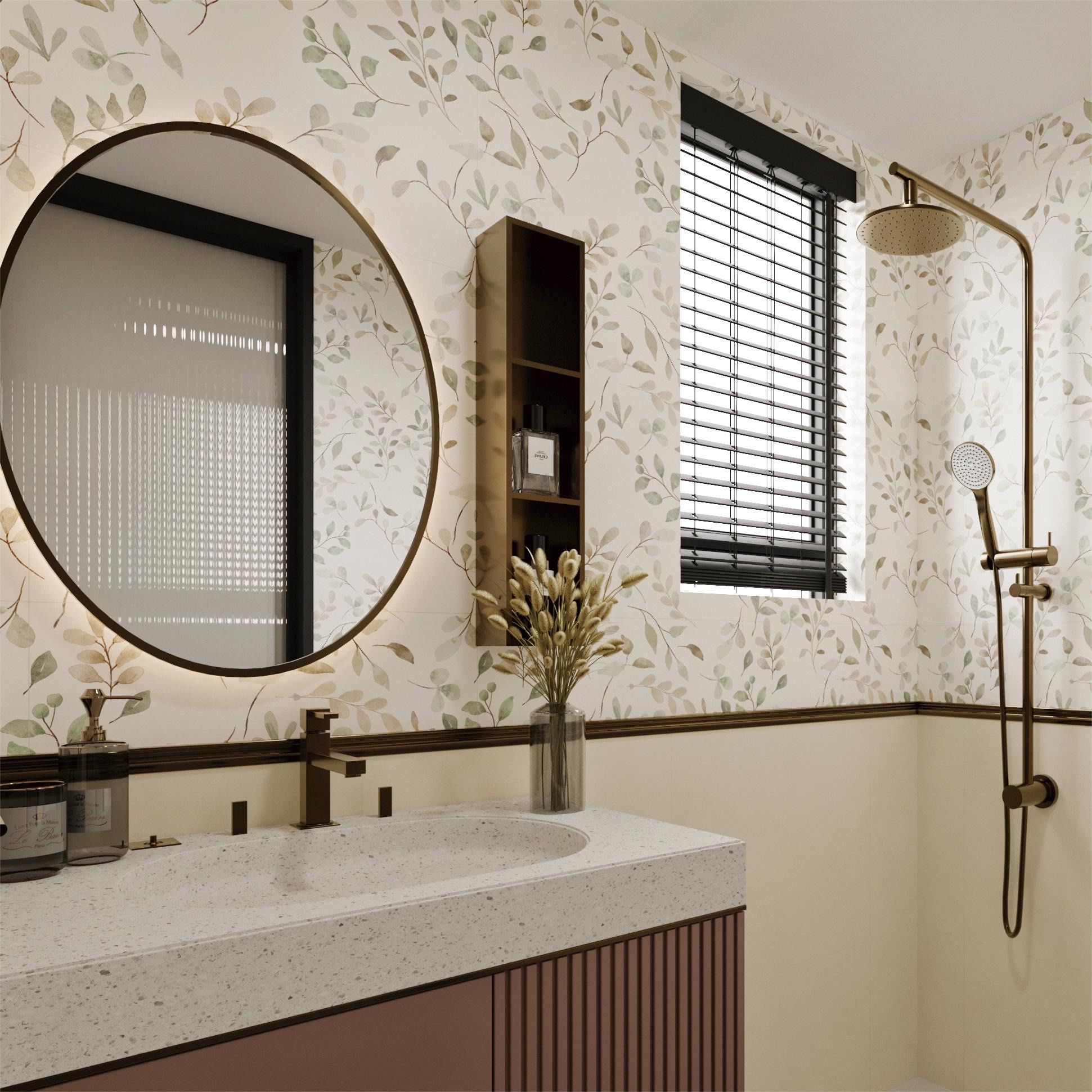 白墙砖的浴室美学