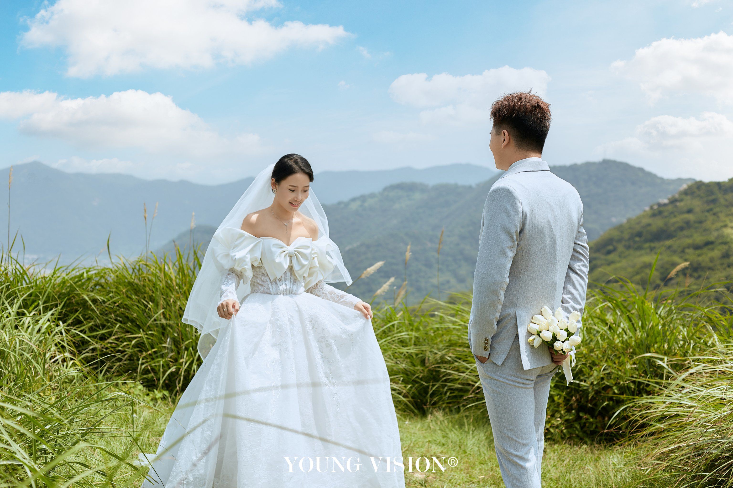 偷偷去南澳山顶拍一组风车婚纱照